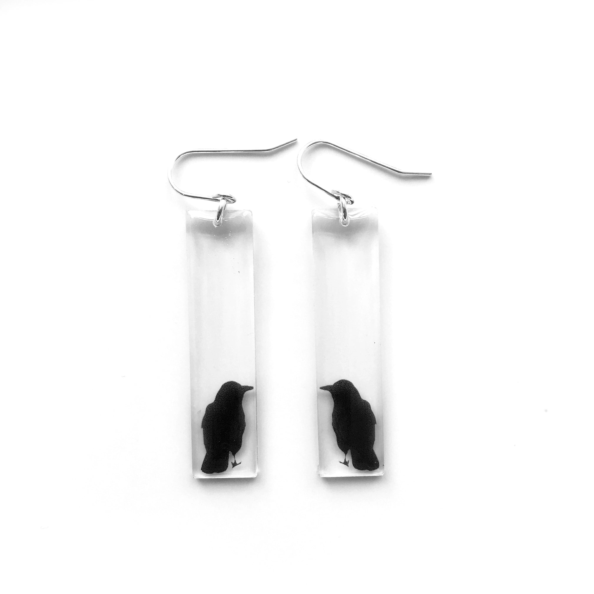 Tall Crow Earrings